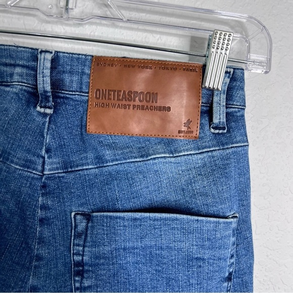 One Teaspoon Jeans Women’s 26 High Waist Preachers Button Hems Skinny Denim S - Picture 6 of 12
